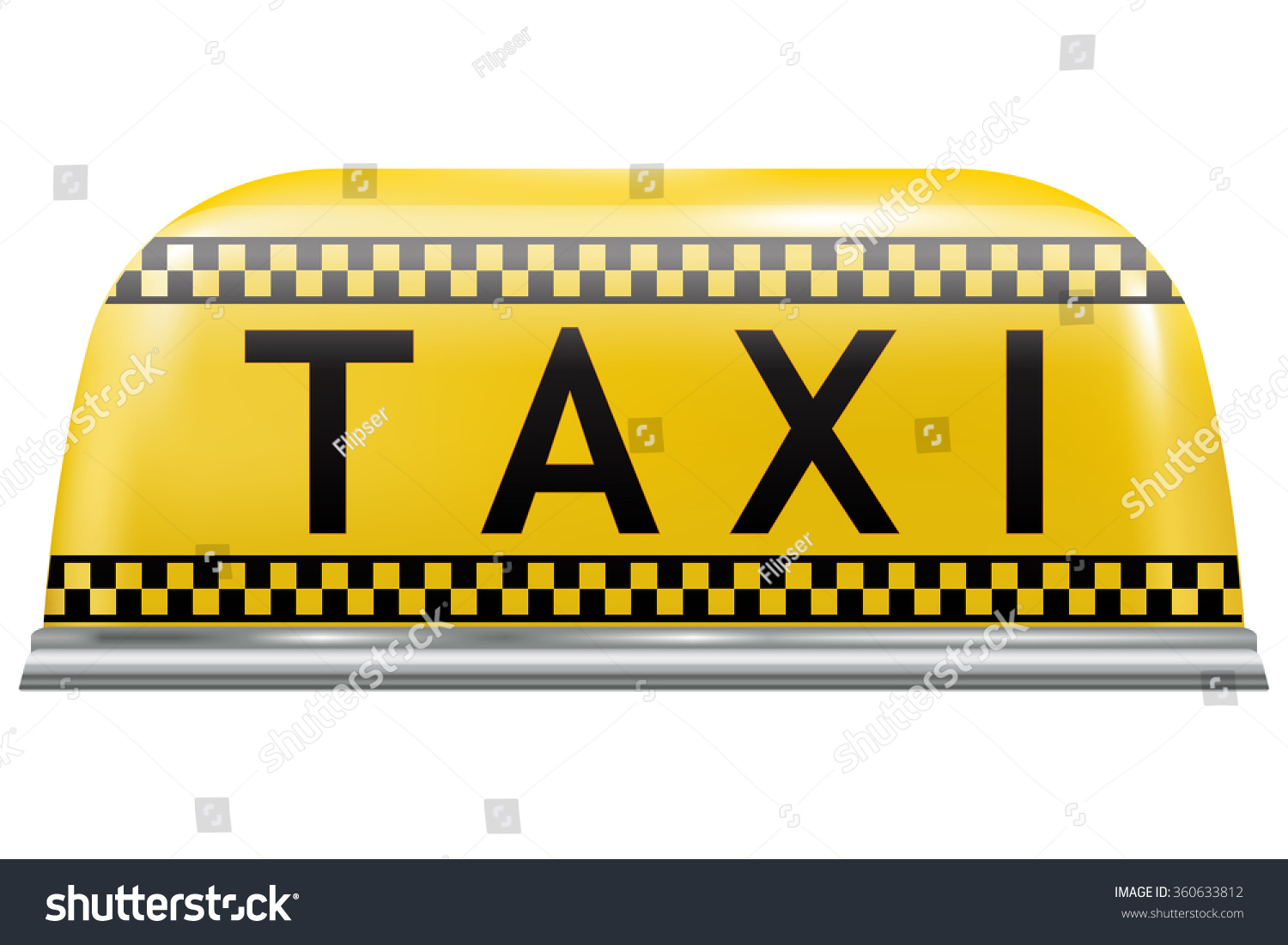 Taxi Sign. Raster Version. Illustration Isolated On White Background ...