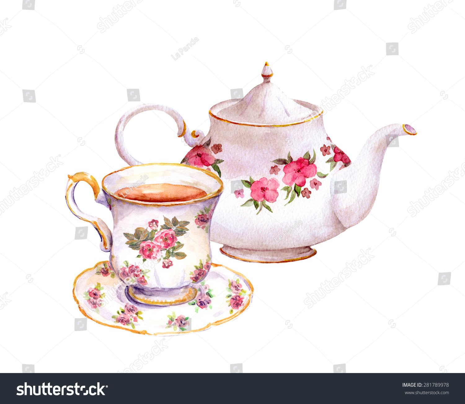 404 Tea pot watercolour Images, Stock Photos & Vectors | Shutterstock