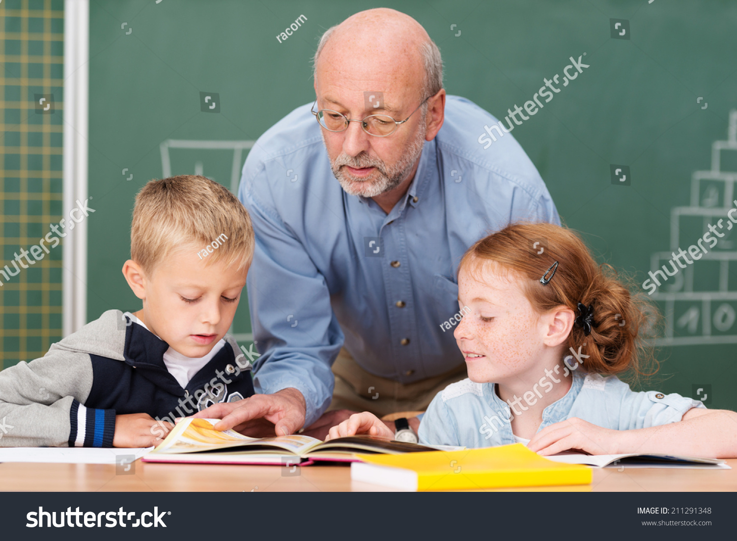 The teacher and a small girl