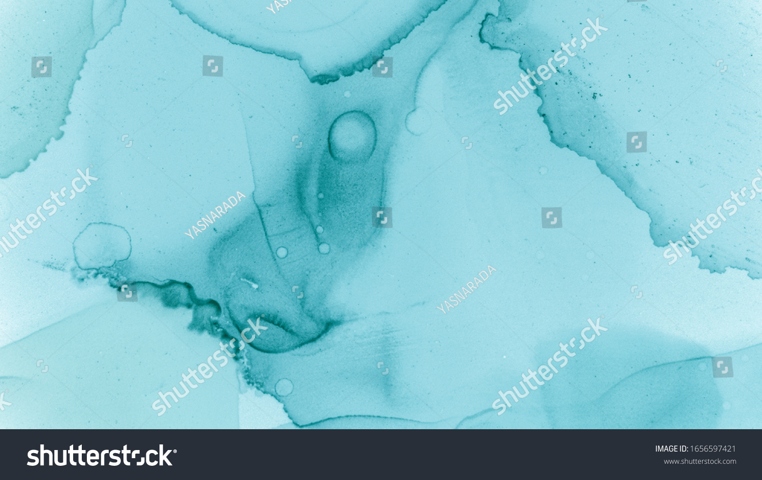 Teal Pastel Fluid Splash Blue Ocean Stock Illustration 1656597421