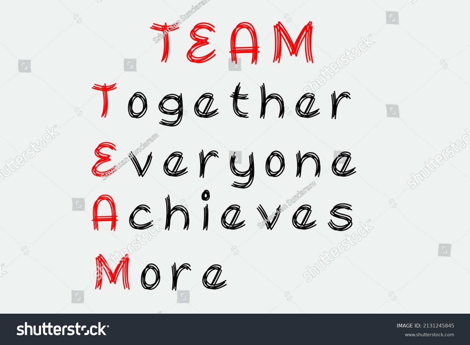 Team Acronym White Background Word Together Stock Illustration ...