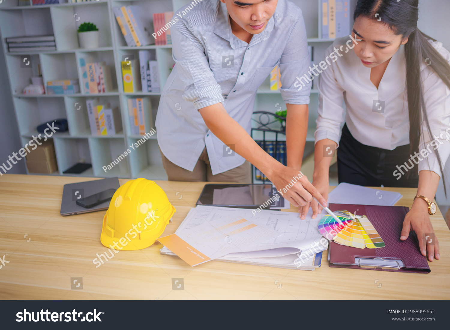 Team Architect Designer Meeting Working Graphic Stock Photo 1988995652 Team Architect Designer Meeting Working Graphic Stock Photo 1988995652