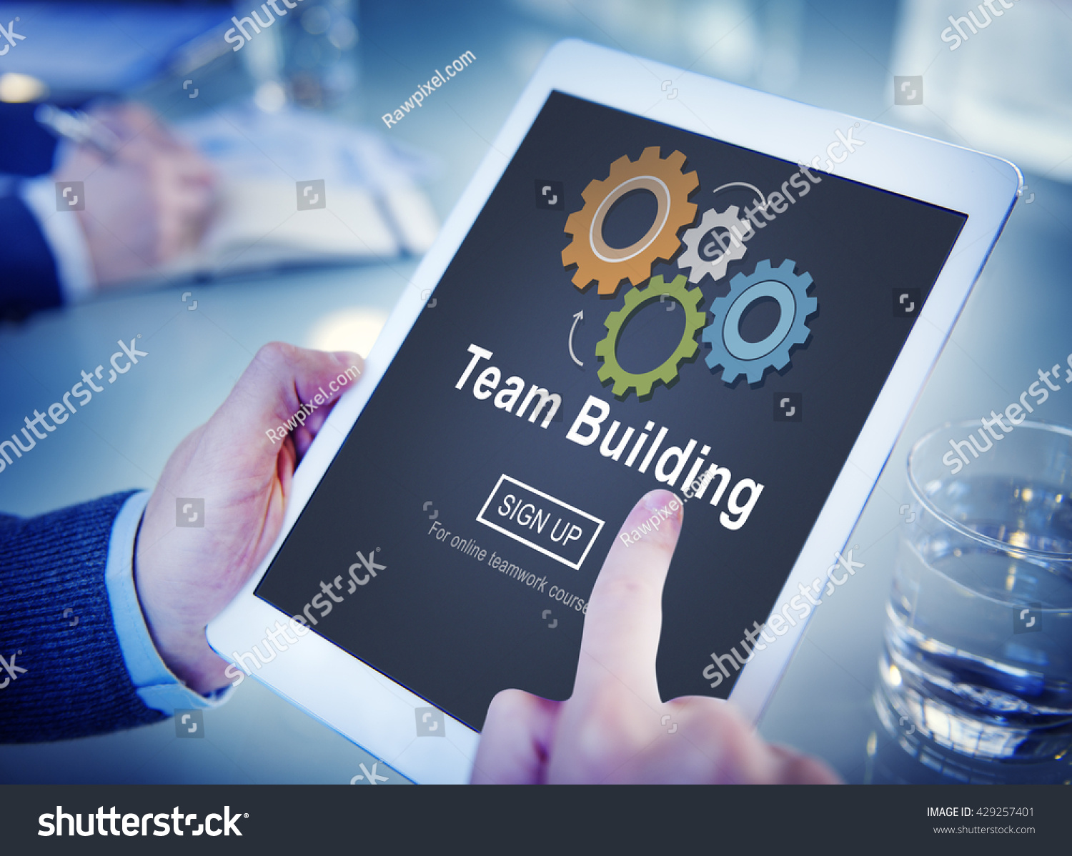 Team Building Business Collaboration Development Concept Stock Photo ...