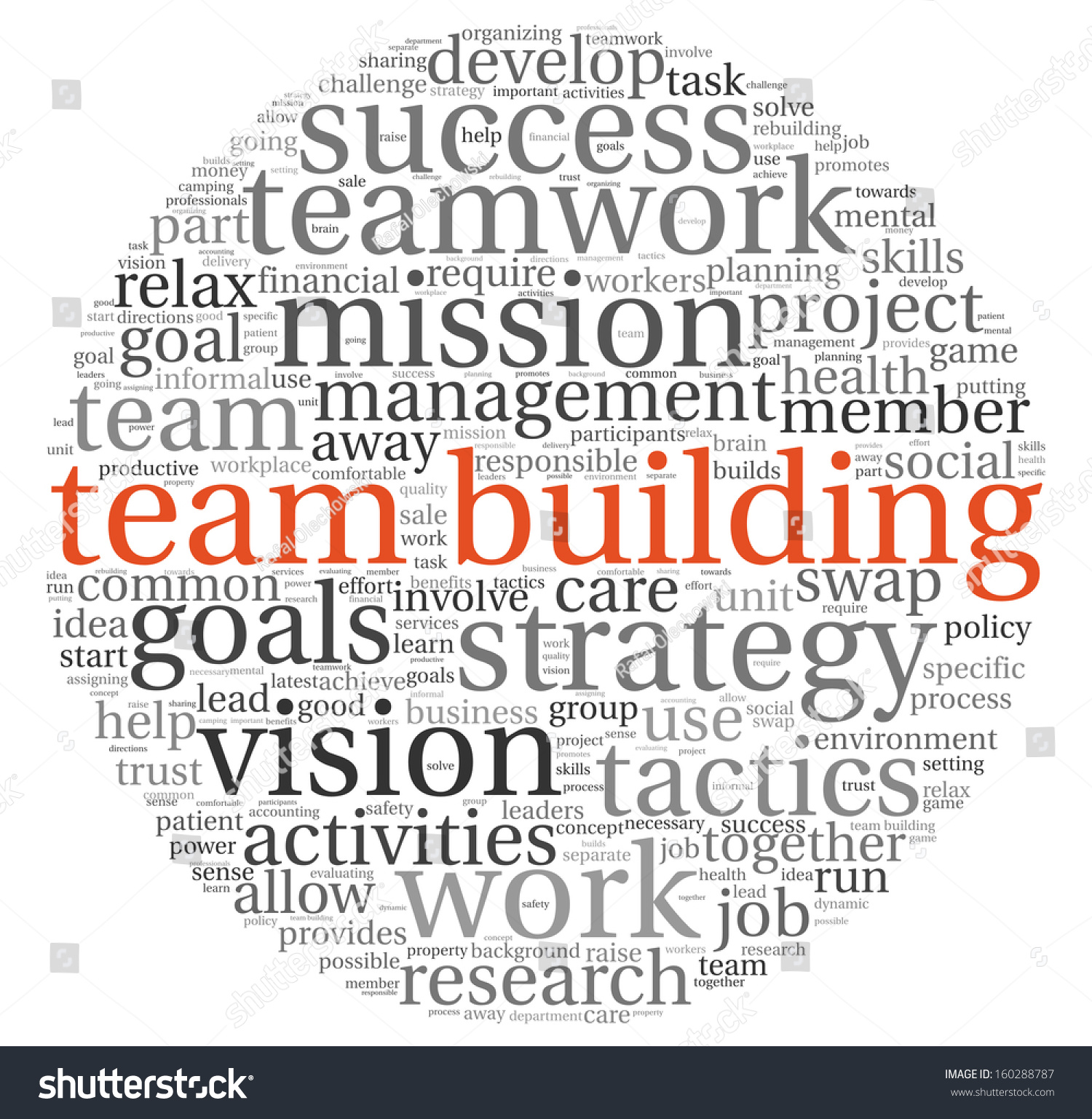 Team Building Concept Word Tag Cloud Stock Illustration 160288787 ...