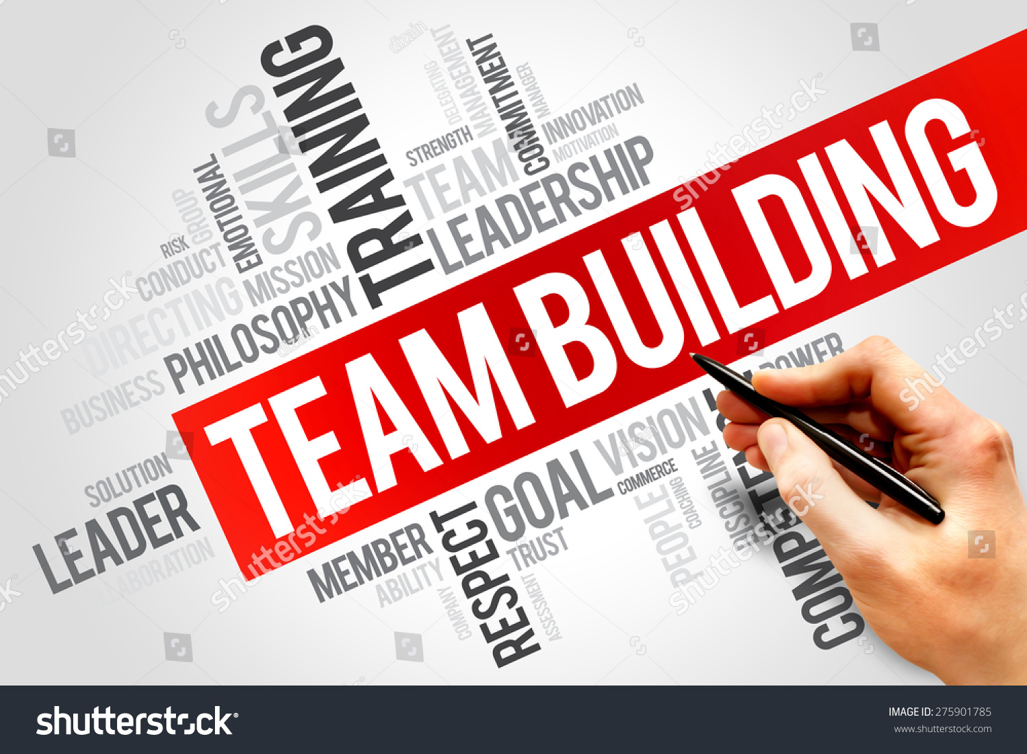 Team Building Word Cloud Business Concept Stock Photo 275901785 ...