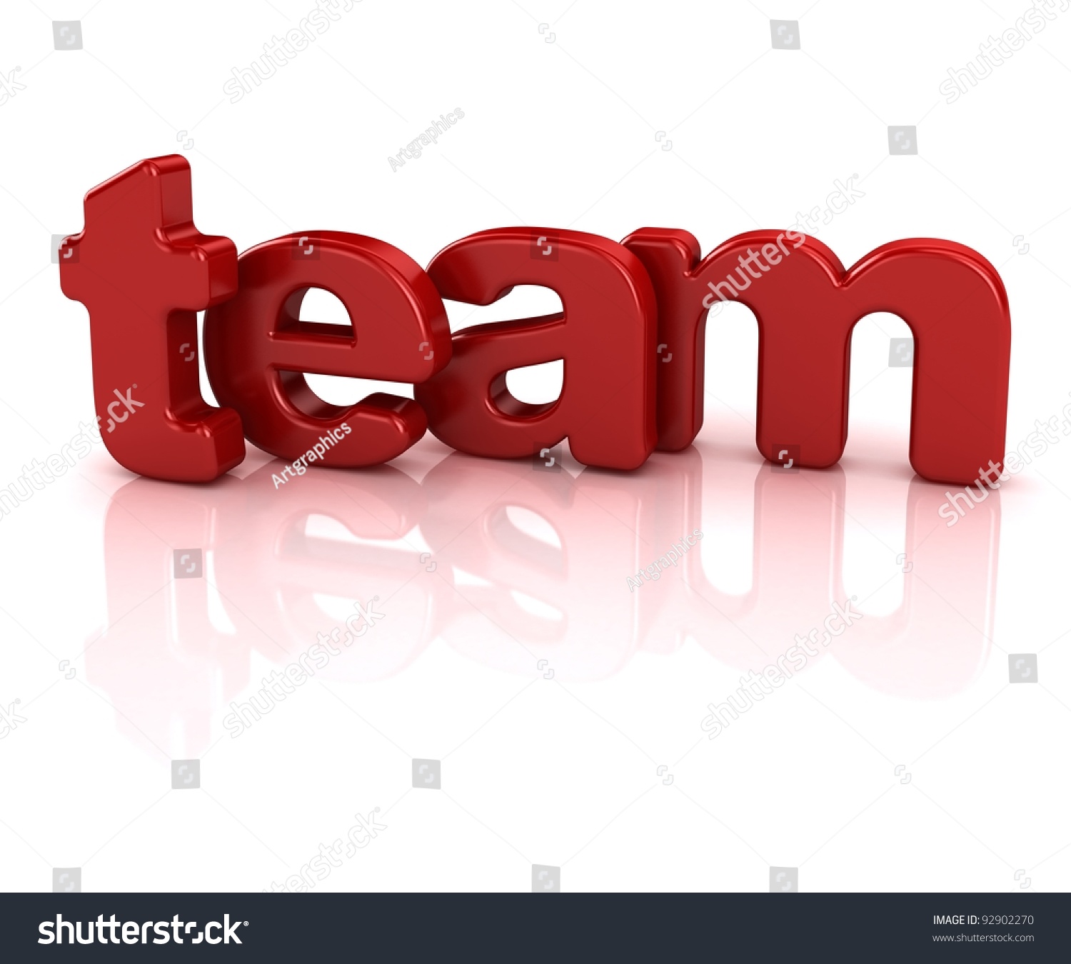 Team Text 3d Isolated Over White Background Stock Photo 92902270 ...
