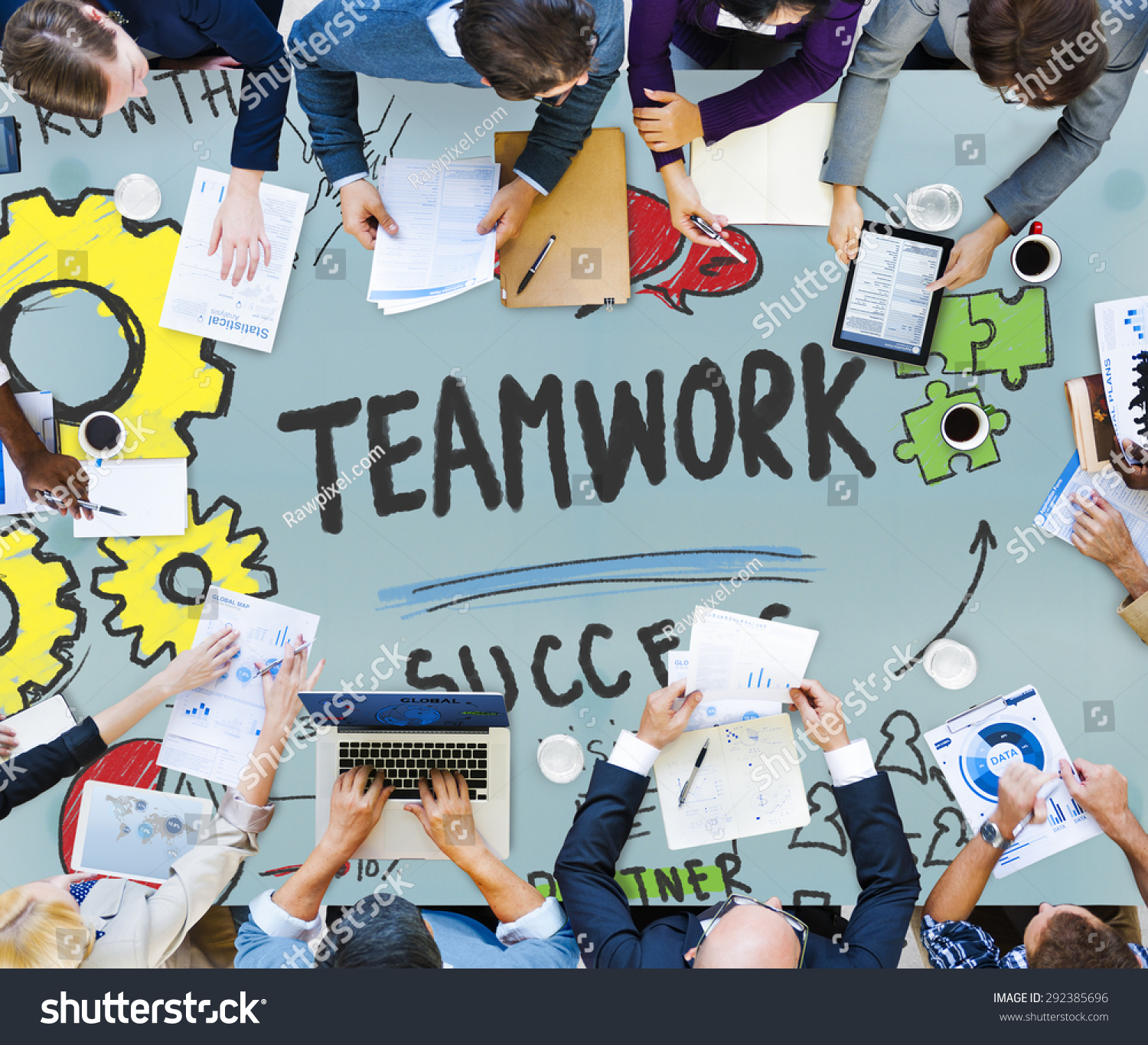 Teamwork Team Collaboration Connection Togetherness Unity Stock Photo ...