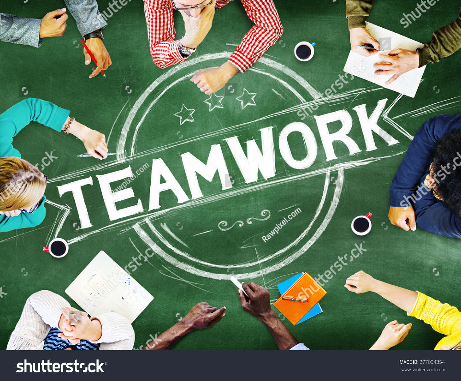 Teamwork Team Collaboration Strategy Success Concept Stock Photo ...