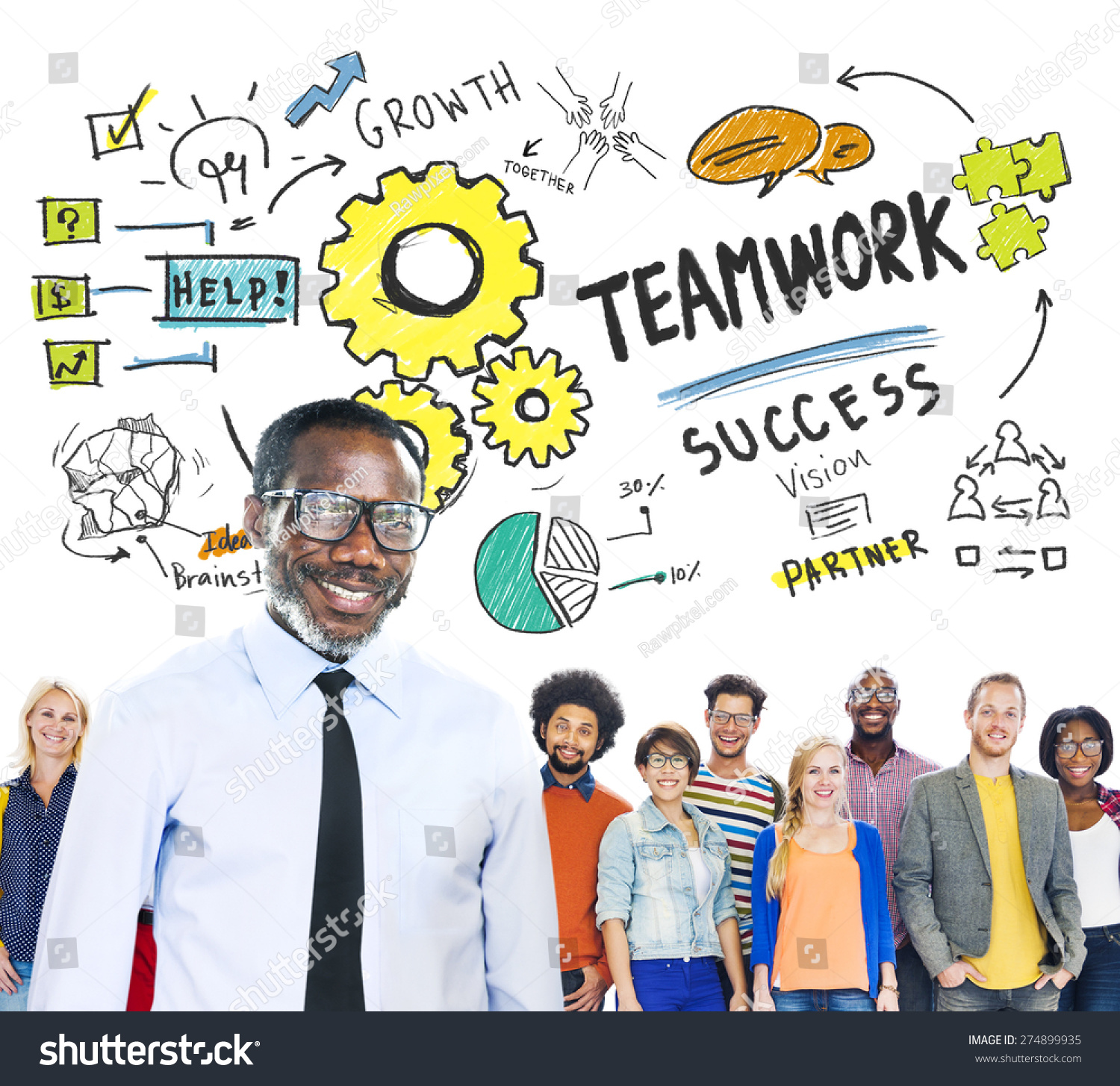 Teamwork Team Together Collaboration Diversity People Stock Photo ...