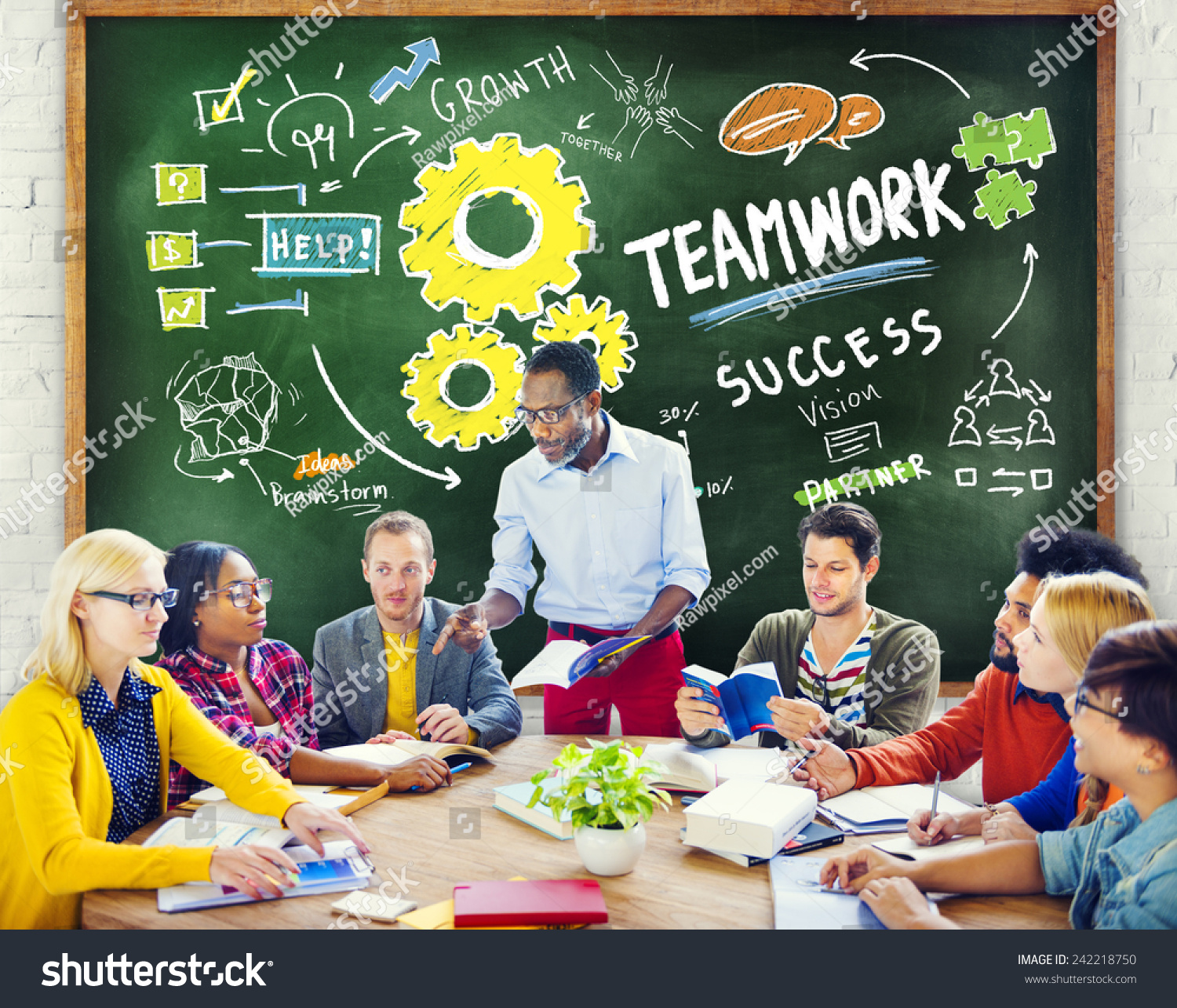 Teamwork Team Together Collaboration Education Learning Stock Photo ...