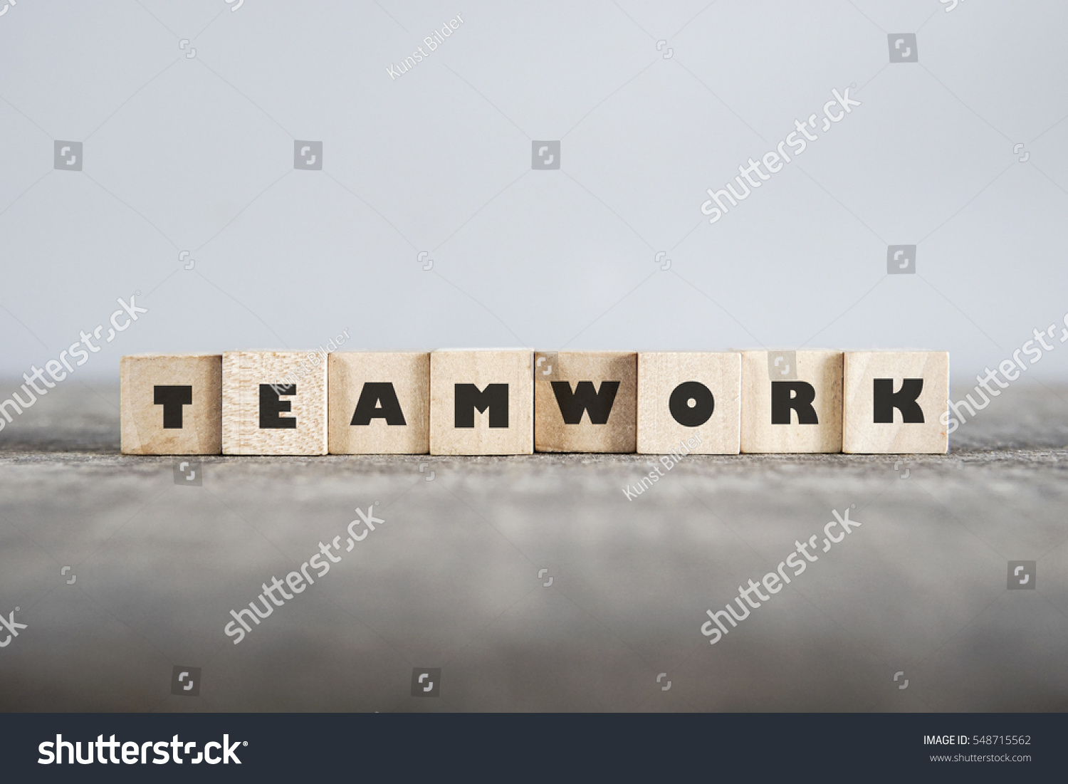 Teamwork Word Made Building Blocks Stock Photo Edit Now