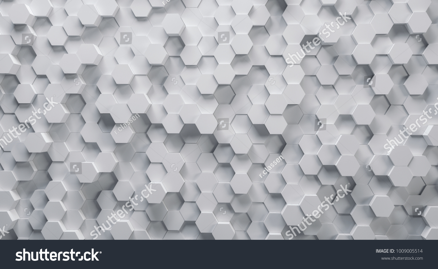 Technical 3d White Hexagonal Background Structure Stock Illustration ...