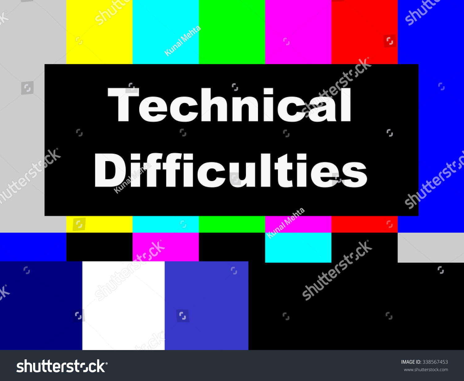 Technical Difficulties Smpte Color Bars Television Stock Illustration ...