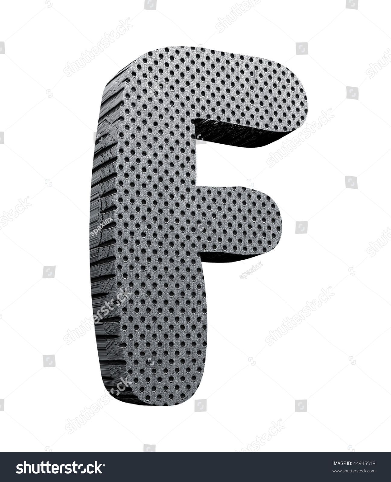 Technological 3d Alphabet, Letter F Stock Photo 44945518 : Shutterstock