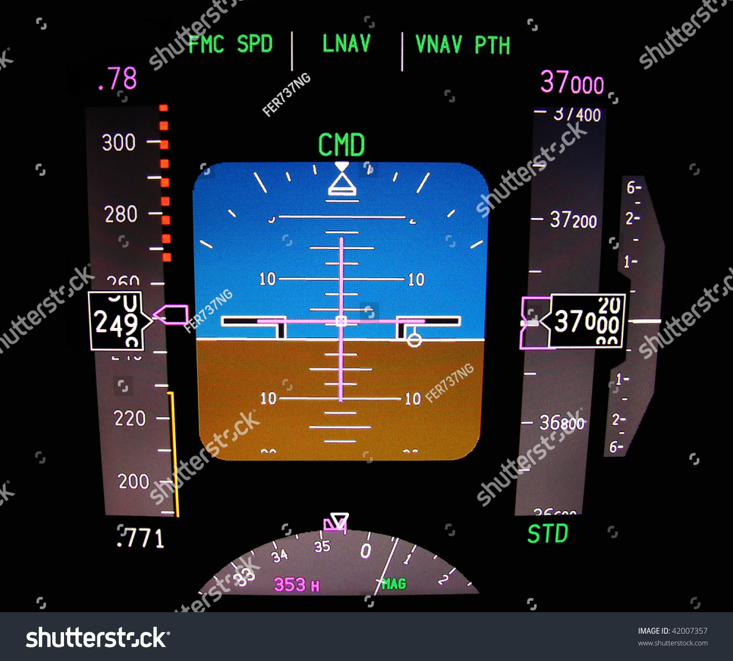 Technology Instrument Panel Modern Airliner Flight Stock Photo (Edit ...