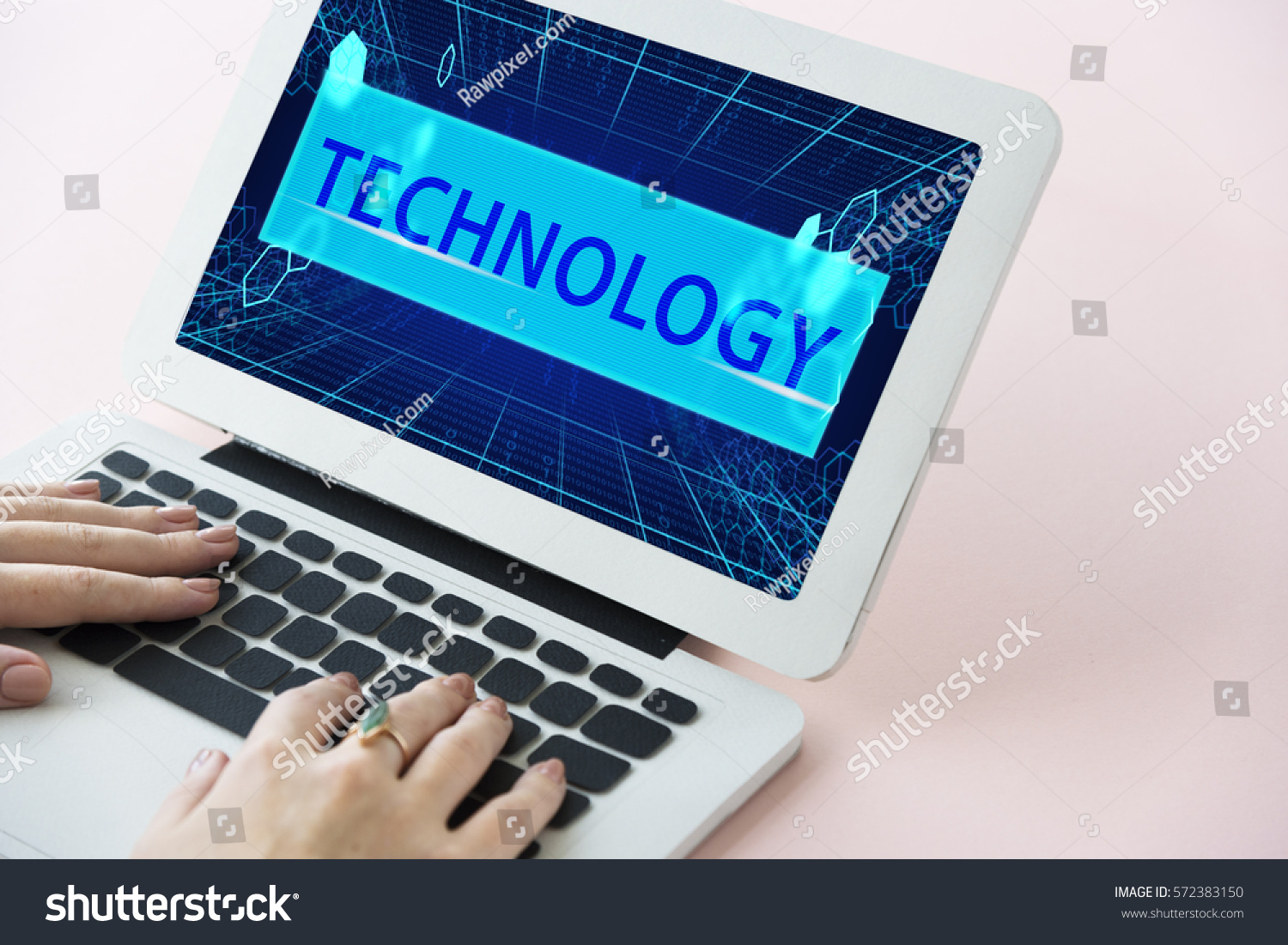 Technology Networking Binary Code Computer Language Stock Photo ...