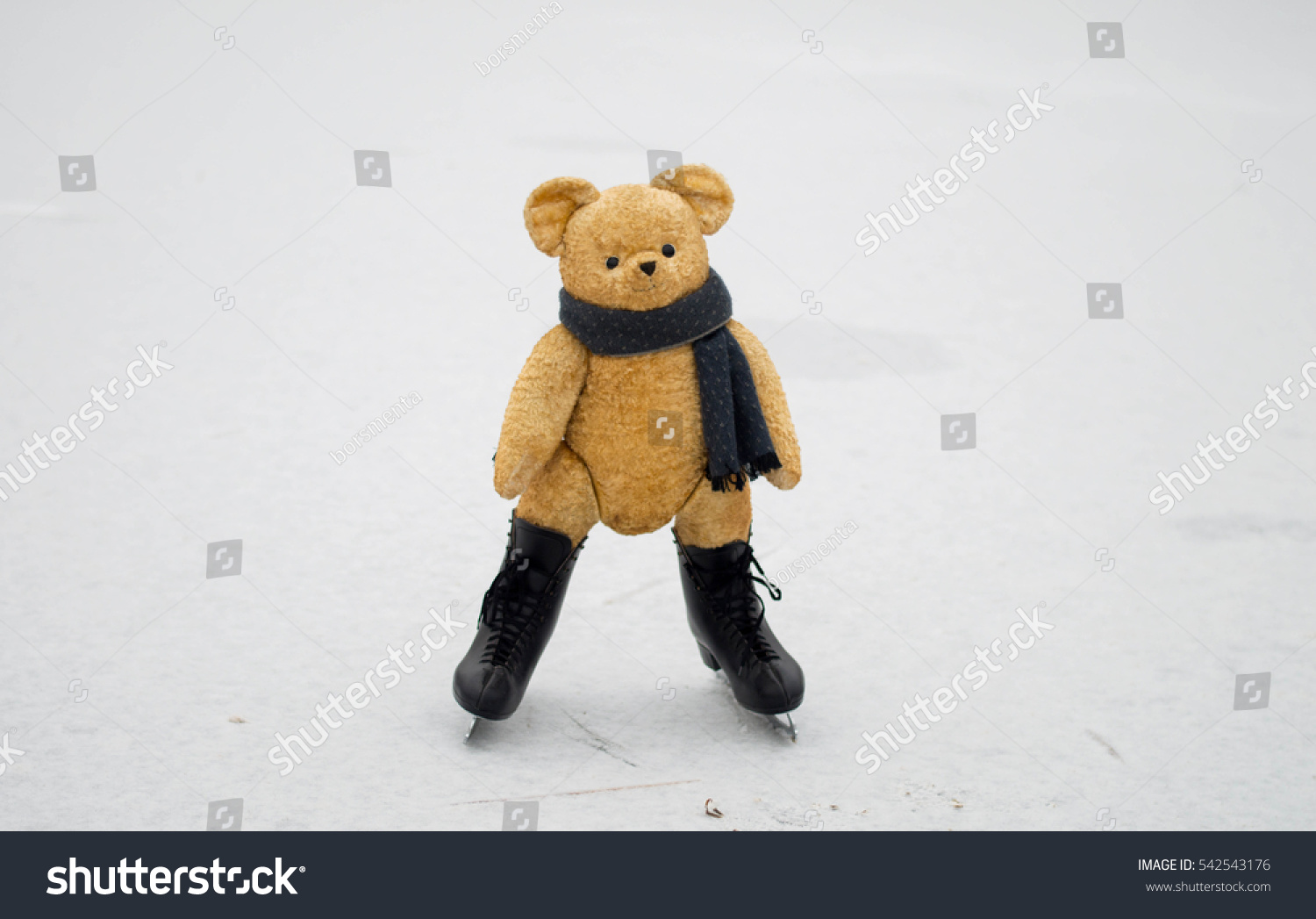 ice skating teddy bear