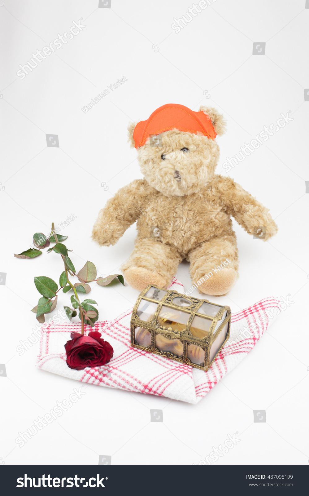 rose gold stuffed teddy bear