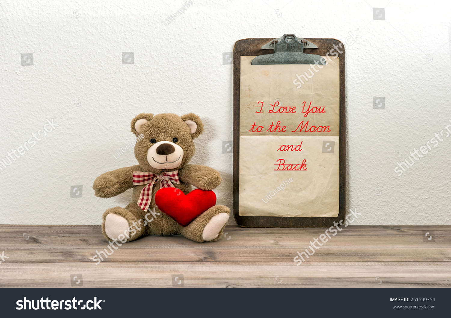 i love you to the moon and back teddy bear