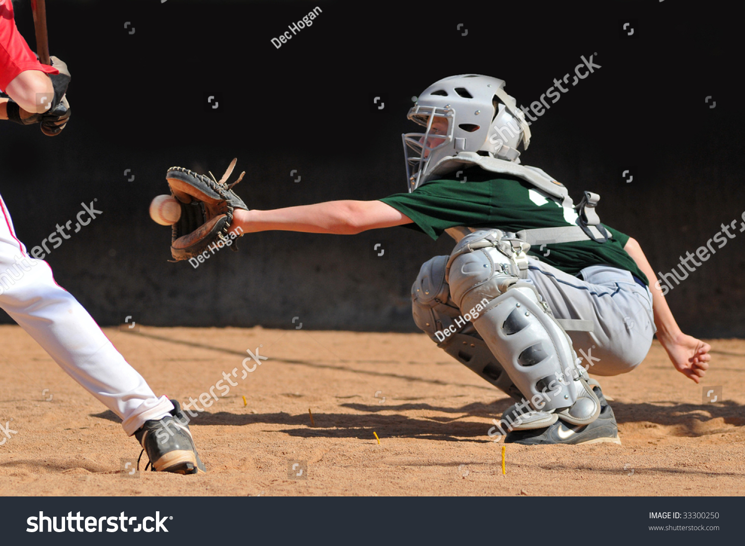 Teen Boy Catching A Baseball Game Stock Photo 33300250 : Shutterstock