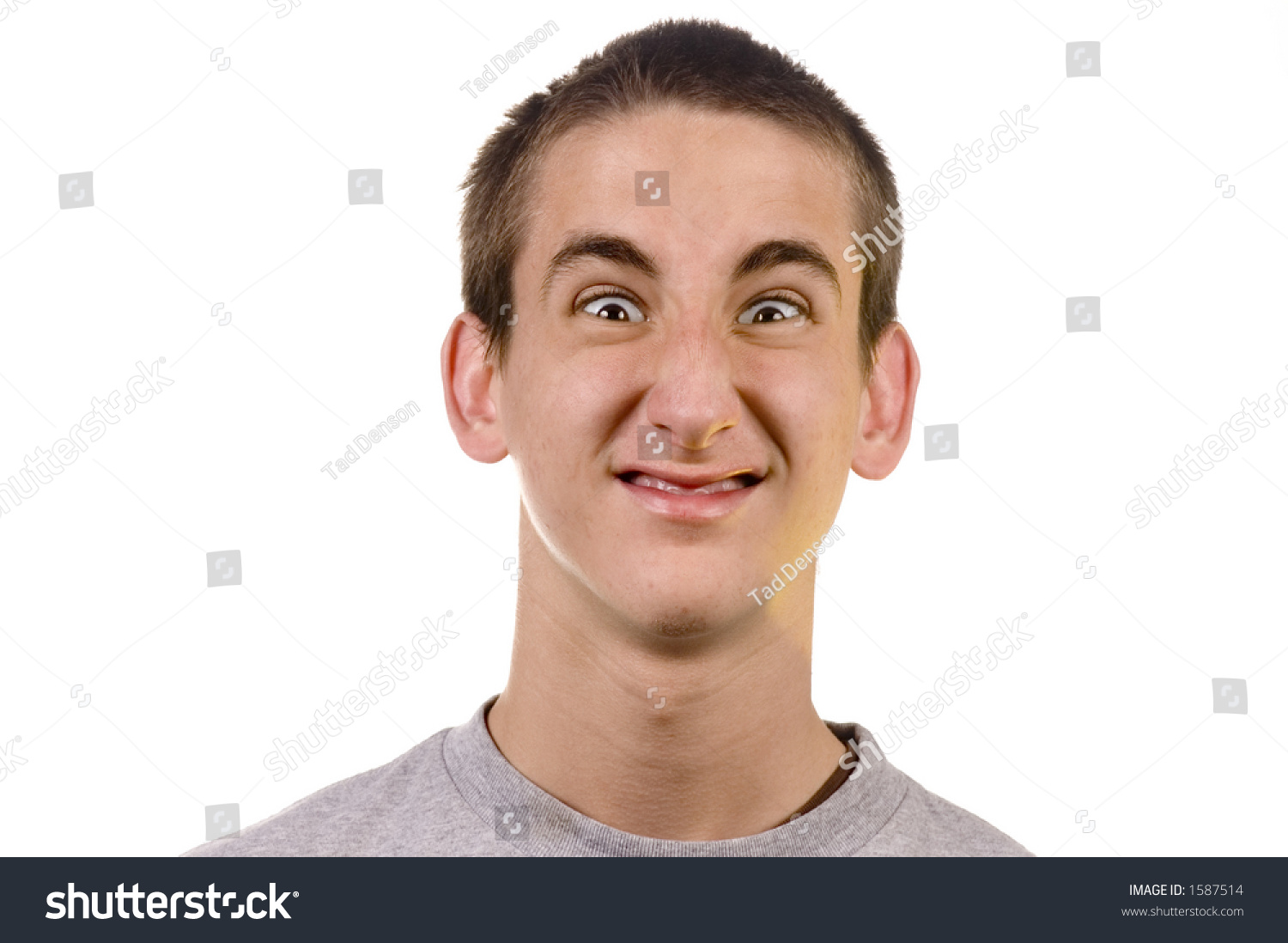 Teen Guy Making A Funny Face Stock Photo 1587514 : Shutterstock