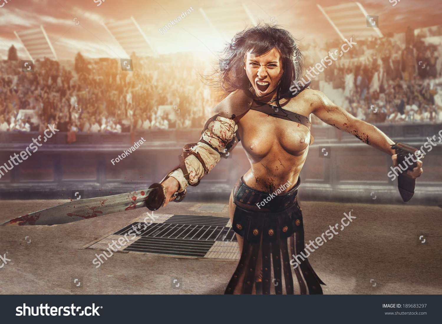 Nude Female Gladiator 121