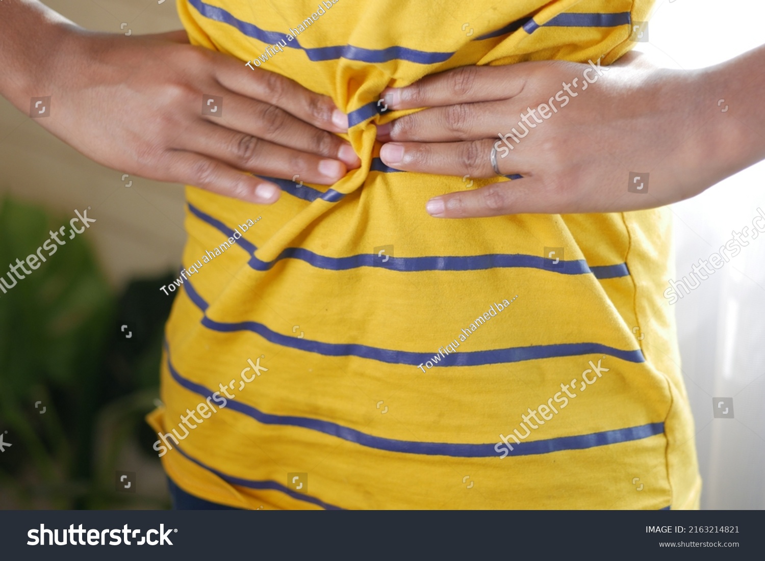 Teenage Boy Suffering Stomach Pain Close Stock Photo 2163214821 ...