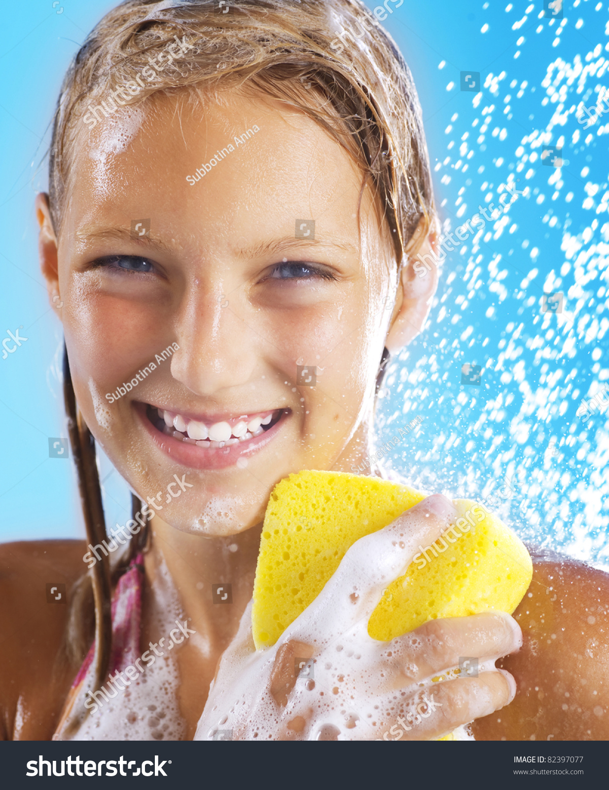 Teenage Girl Taking Shower