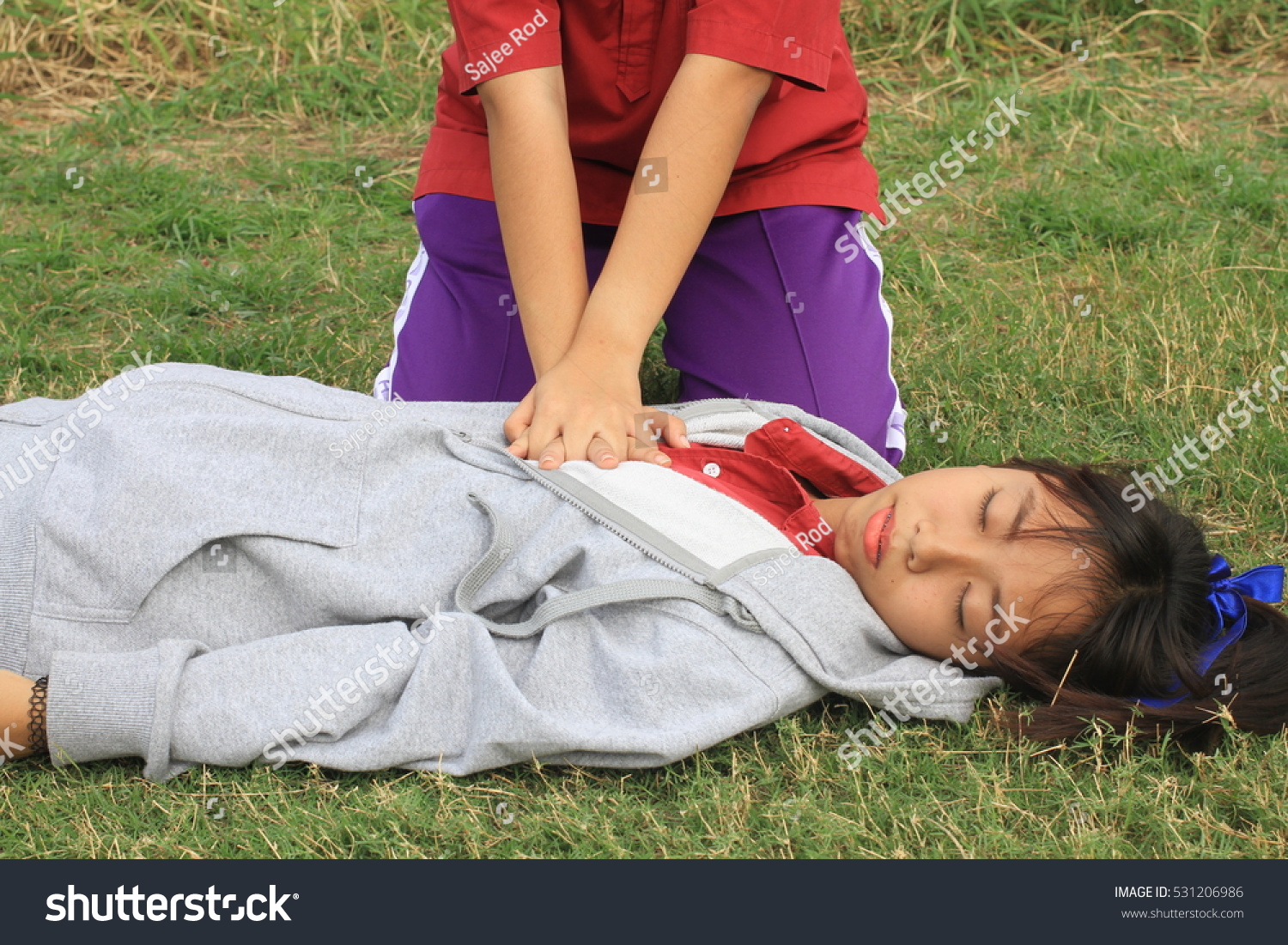 Teenager Learning Cprin Process Resuscitation First Stock Photo ...