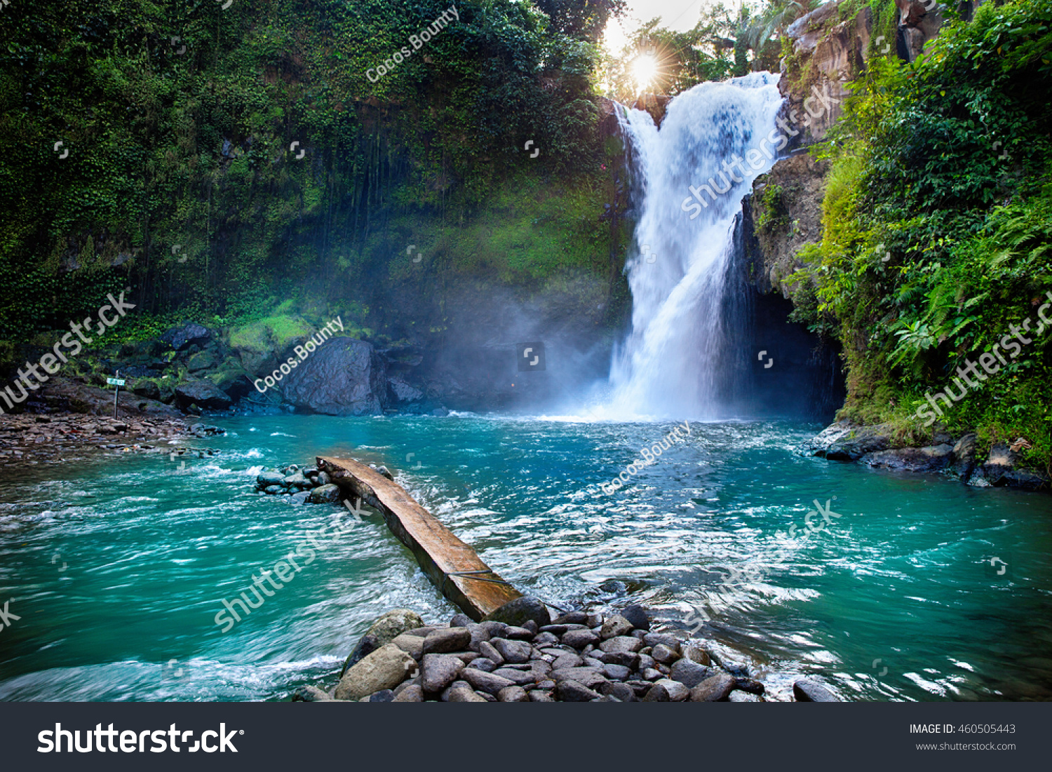 Tegenungan Waterfall One Places Interest Bali  Stock Photo 