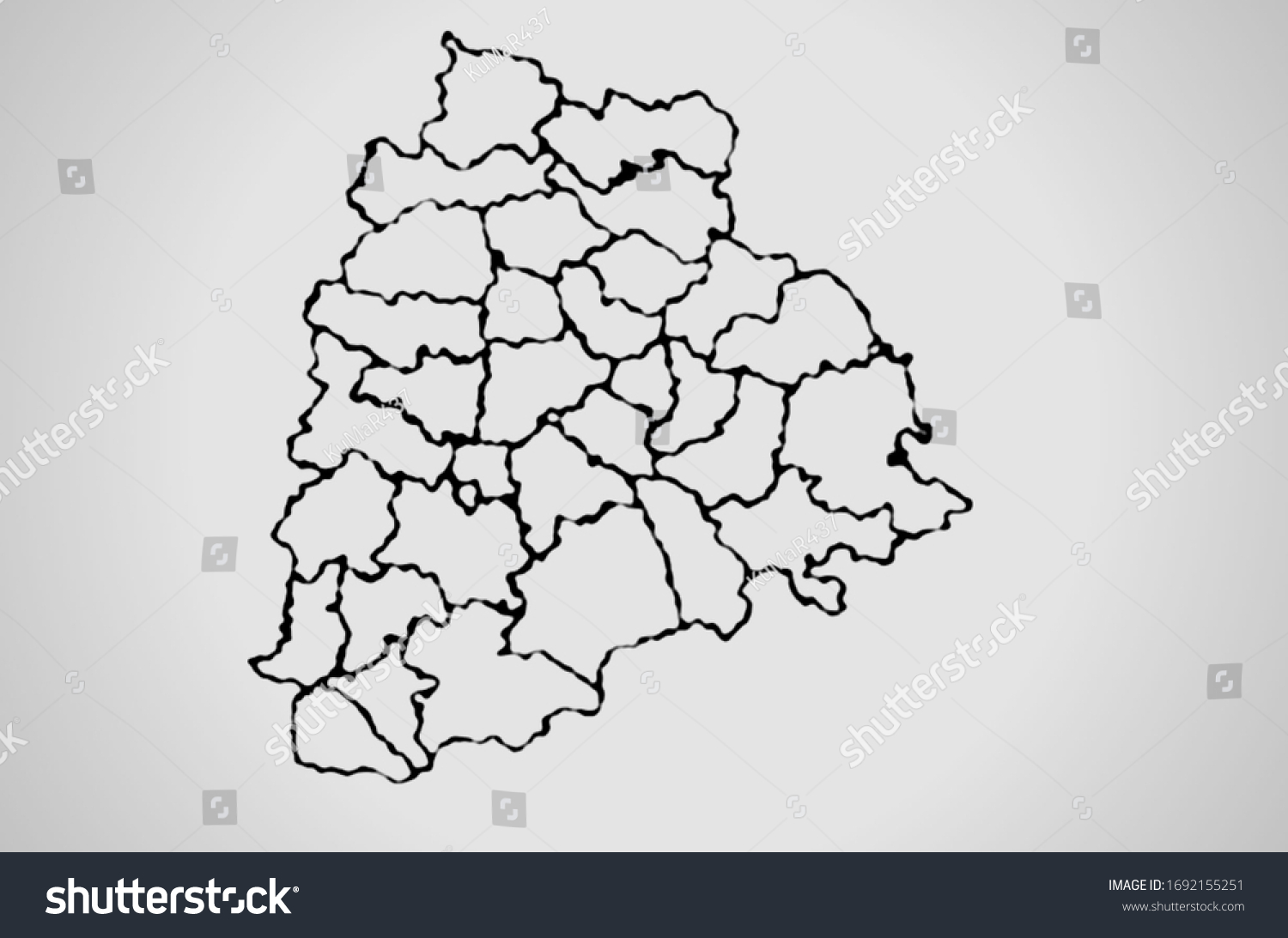 Telangana 33 Districts Map Telangana Map Outline New All 33 Stock Illustration 1692155251 |  Shutterstock