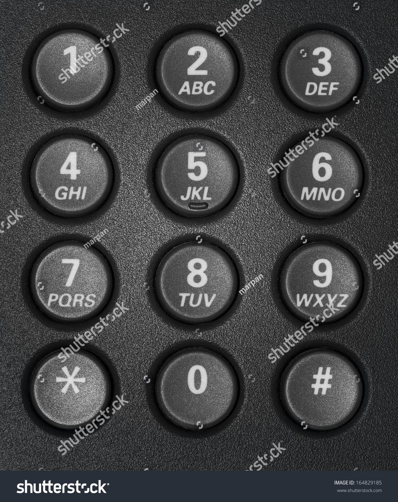 Telephone Keypad With Round Buttons Stock Photo 164829185 : Shutterstock