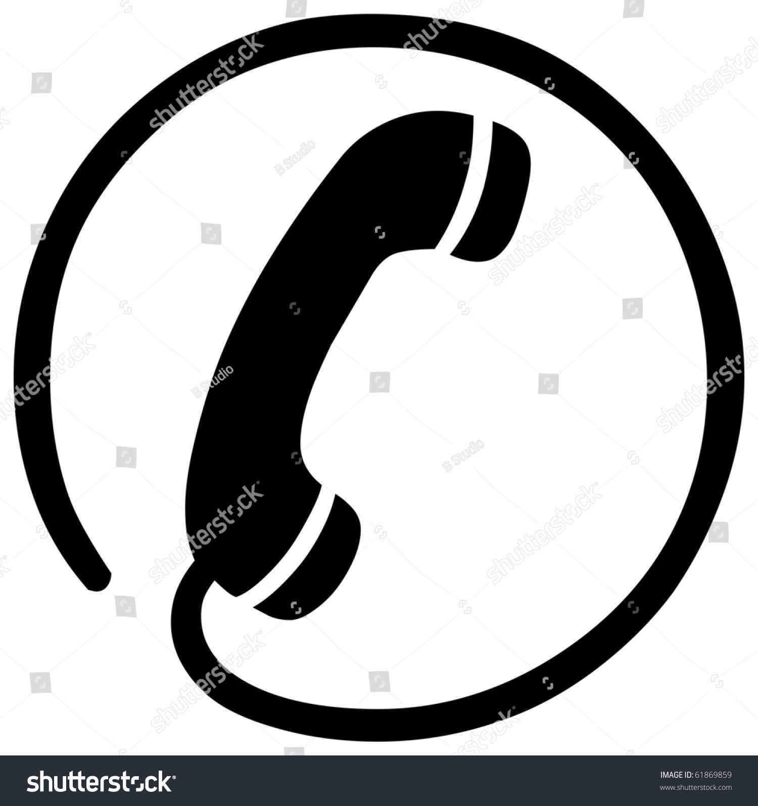 Telephone Sign Stock Illustration 61869859 - Shutterstock