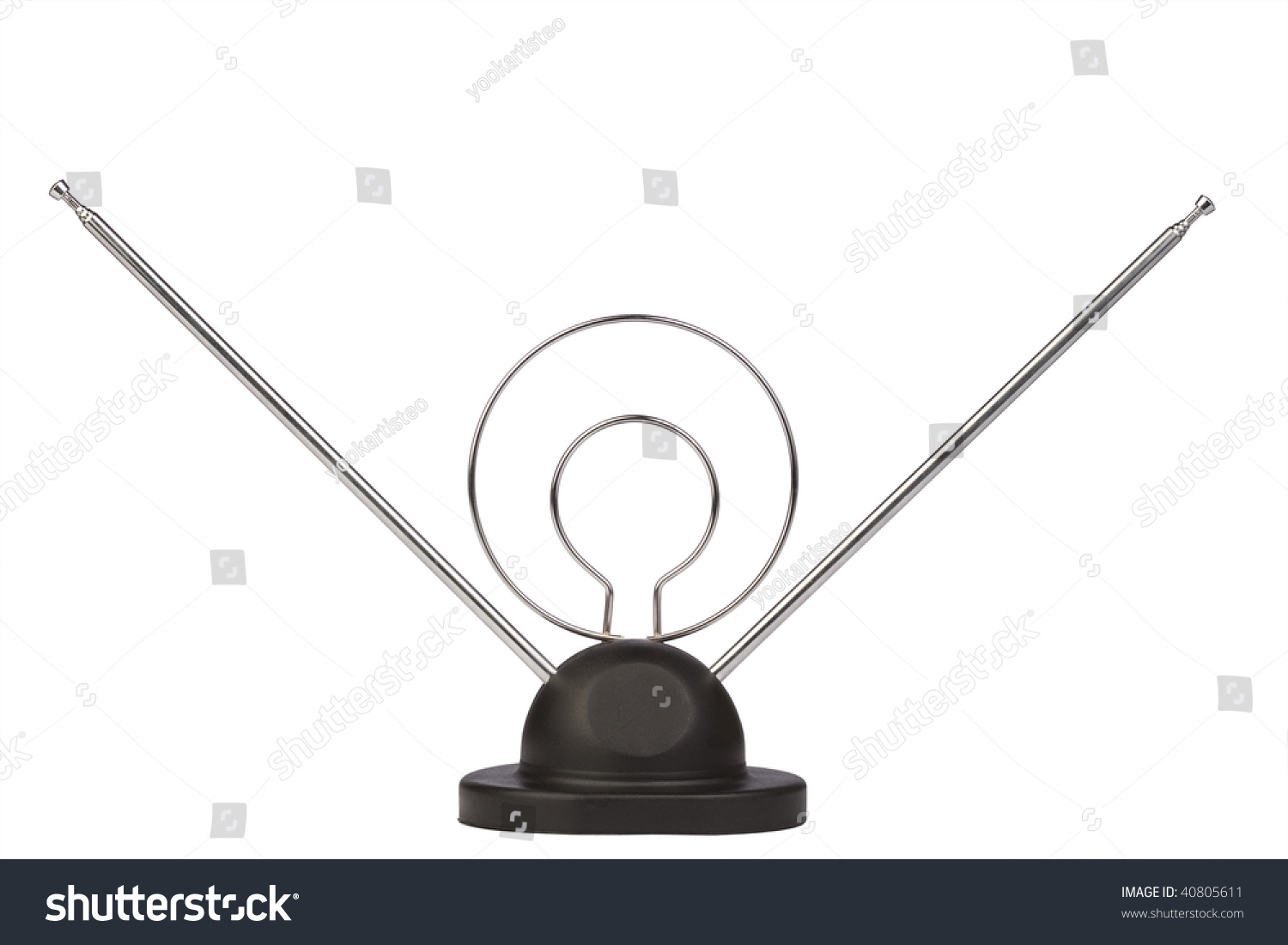 141 Rabbit Ear Antenna Images Stock Photos Vectors Shutterstock   Stock Photo Television Antenna Clipping Path Included So All The Tedious Work Has Been Done Enjoy 40805611 