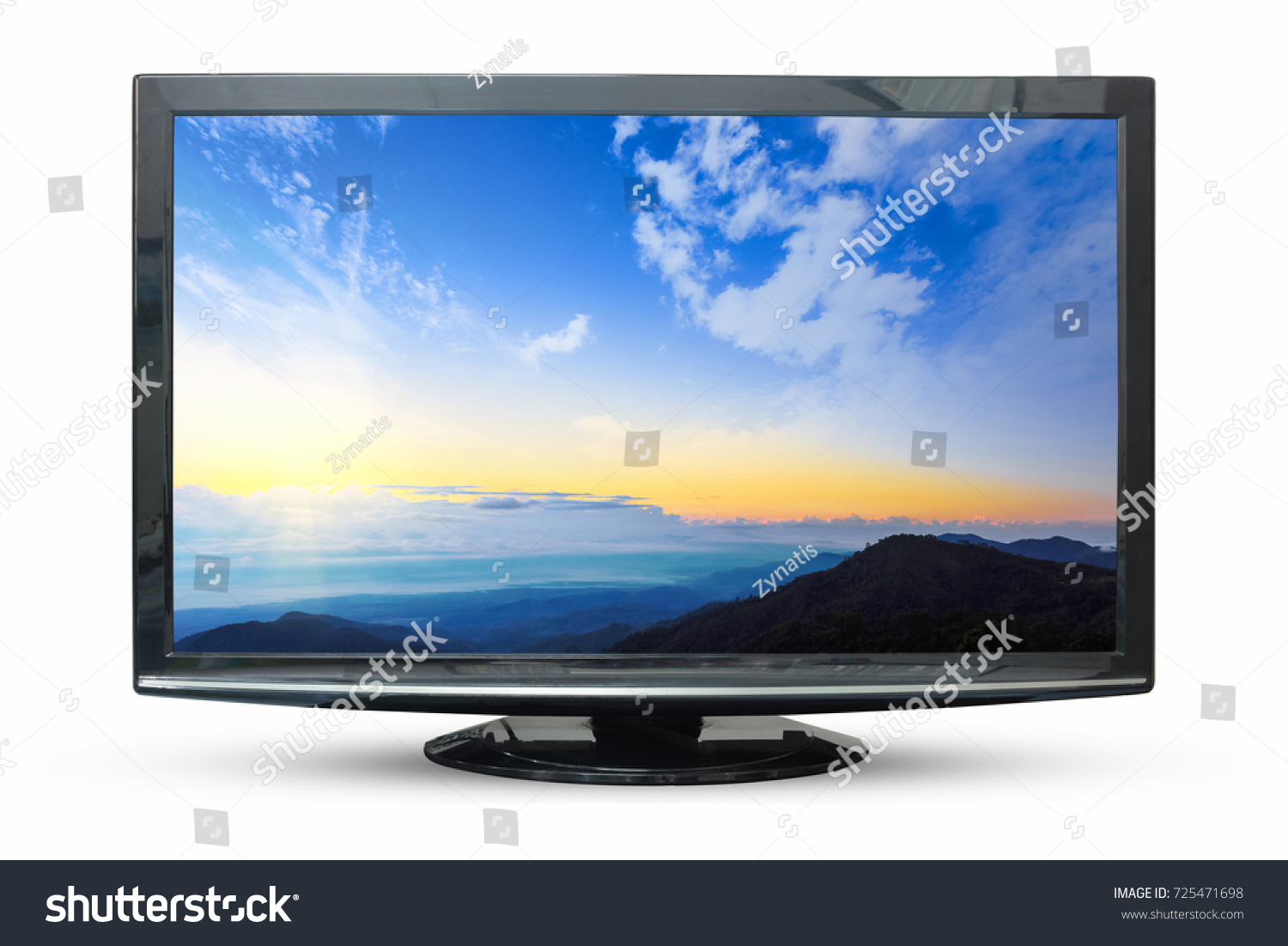 Television Sunrise Image Isolated On White Stock Photo 725471698 ...