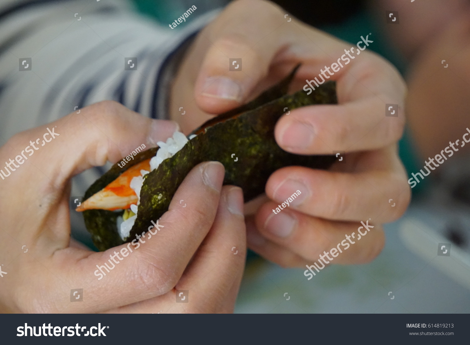 Temakizushi Kind Sushi Sometimes Japanese Eat Stock Photo Edit Now