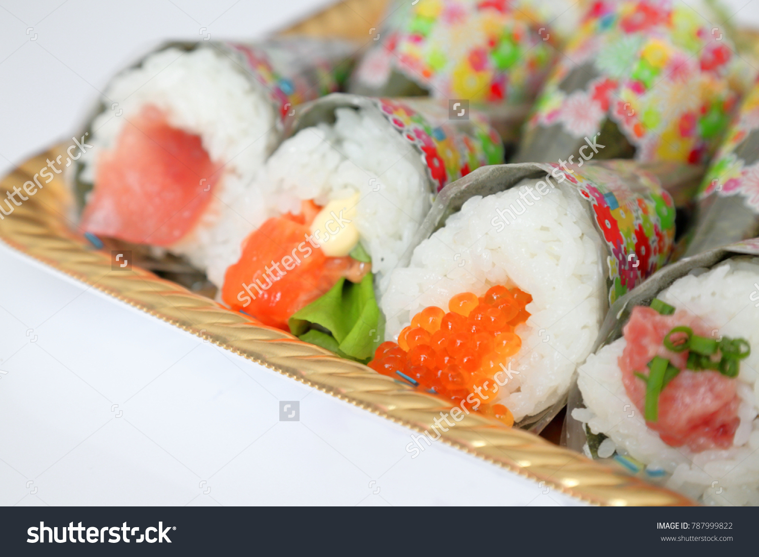 Temakizushi White Background Stock Photo Edit Now