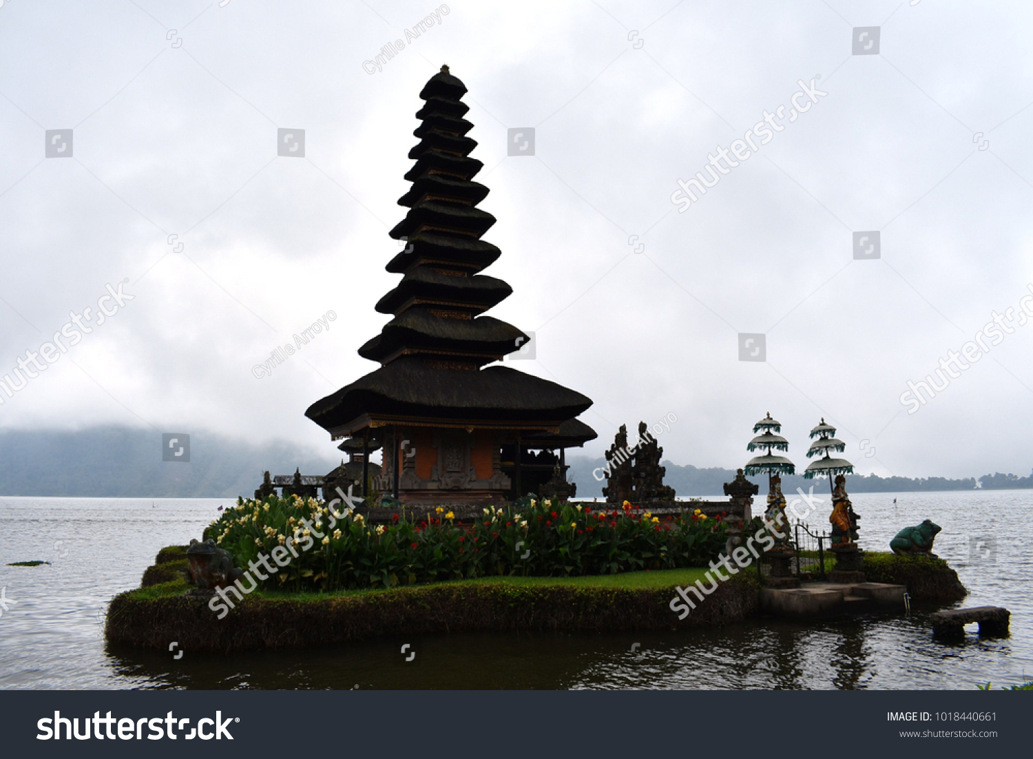 Temple Pura Ulun Danu Lac Bratan Buildings Landmarks Stock Image