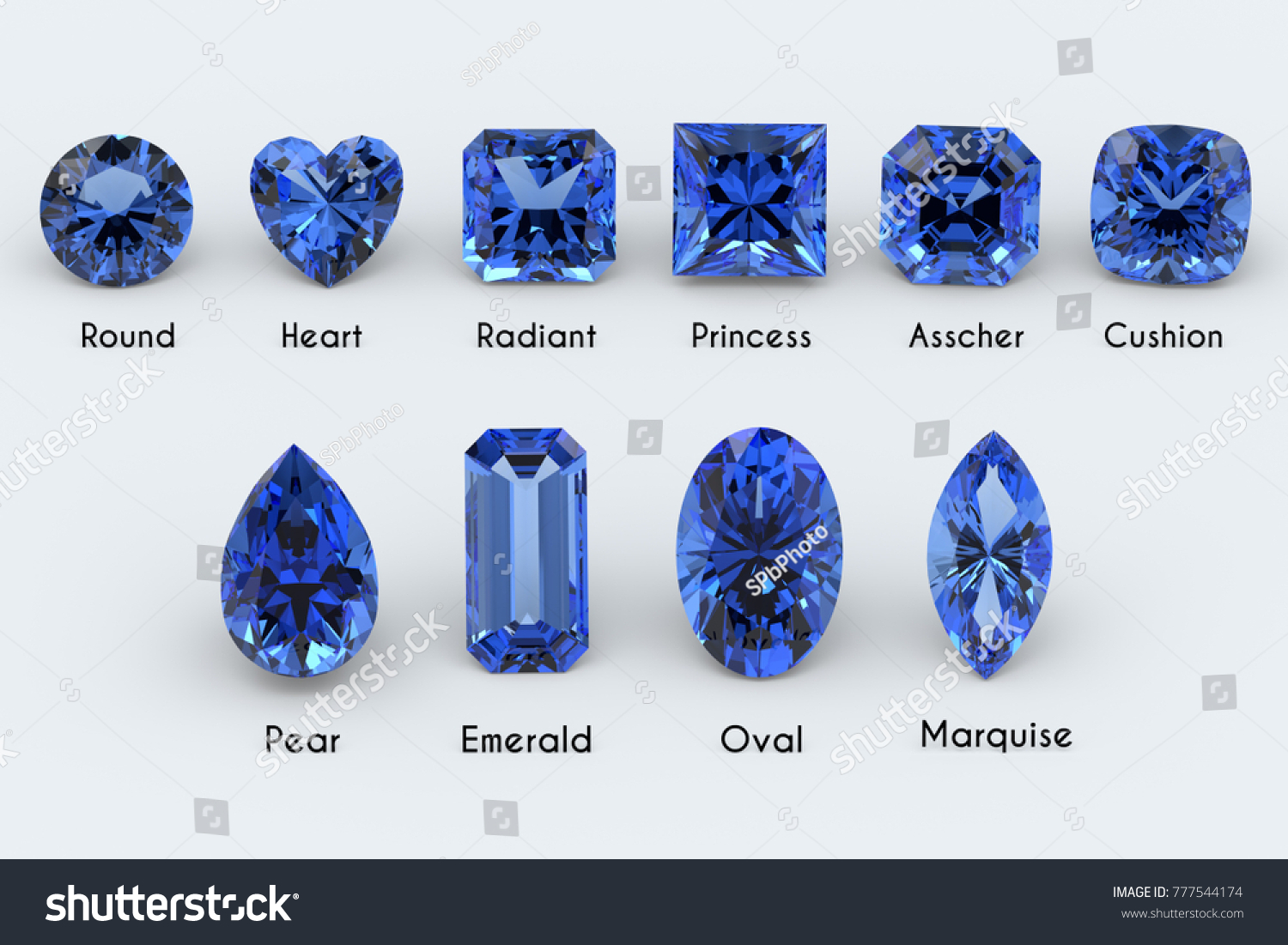 Ten Most Popular Diamond Cut Styles Ilustración De Stock777544174