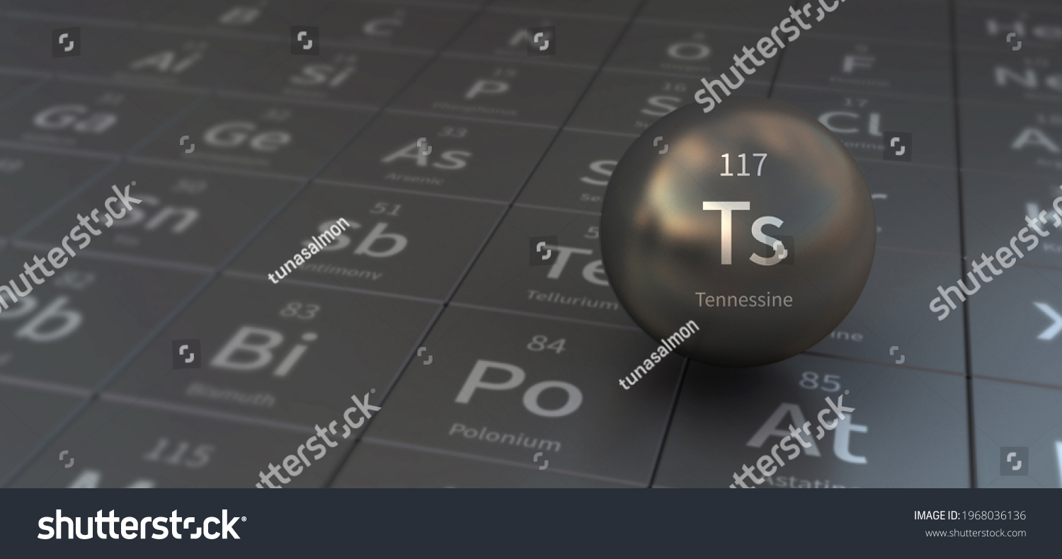 Tennessine Element Spherical Form 3d Illustration Stock Illustration ...