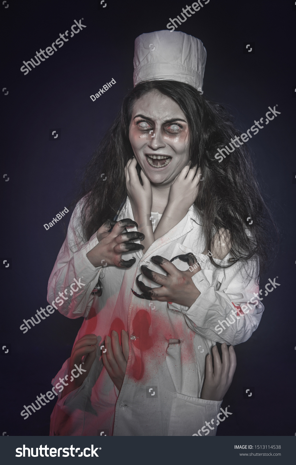 halloween 2020 strangle Terrible Screaming Nurse Woman Hands Strangle Stock Photo Edit Now 1513114538 halloween 2020 strangle