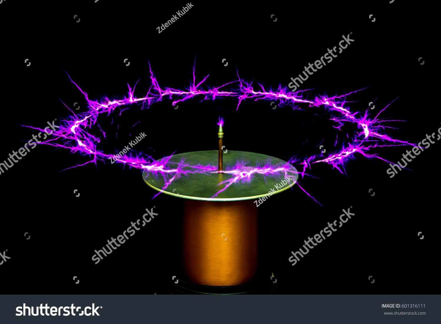 Tesla Coil Electrical Discharge High Voltage Stock Photo (Edit Now ...