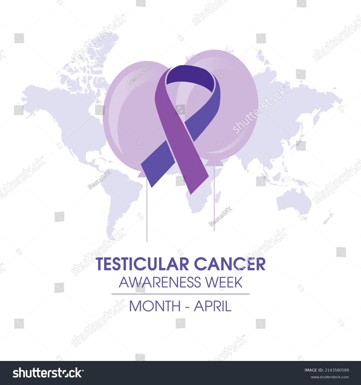 Testicular Cancer Awareness Week Illustration Purple Stock Illustration 2143580589 Shutterstock