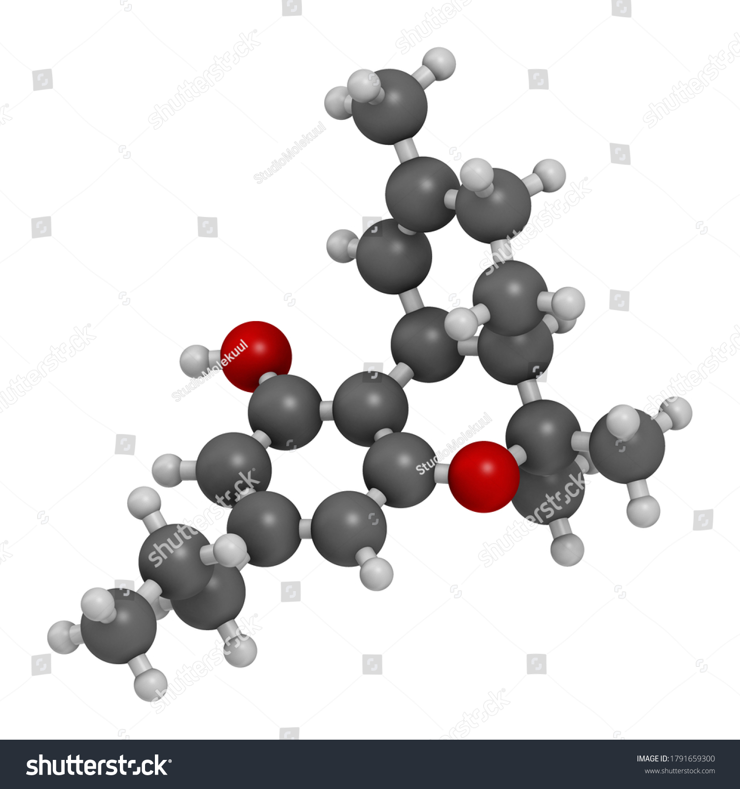 Tetrahydrocannabivarin Thcv Cannabinoid Molecule 3d Rendering Stock ...