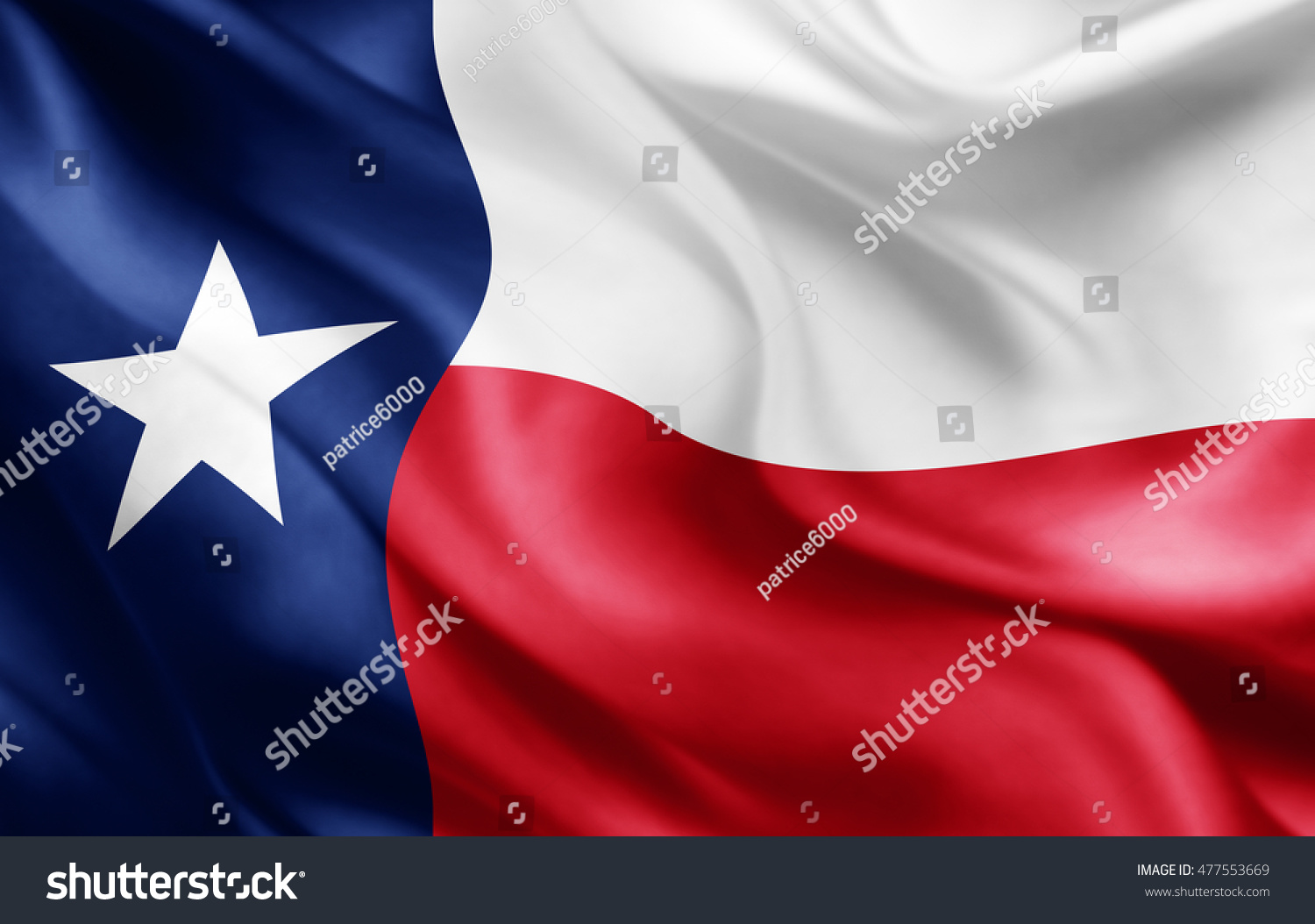 Texas Flag Silk3d Illustration Stock Illustration 477553669 