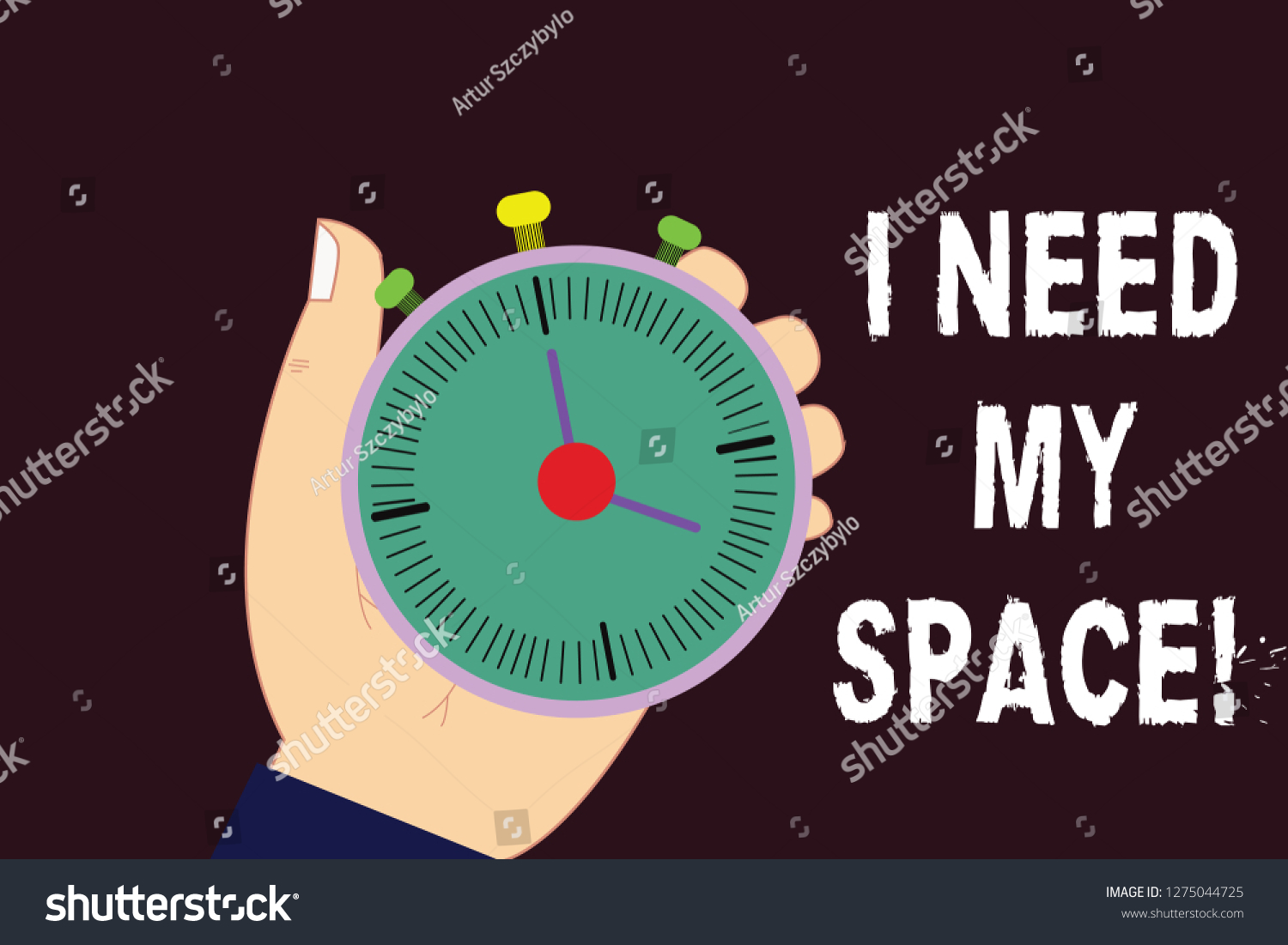 Text Sign Showing Need My Space Stock Illustration 1275044725