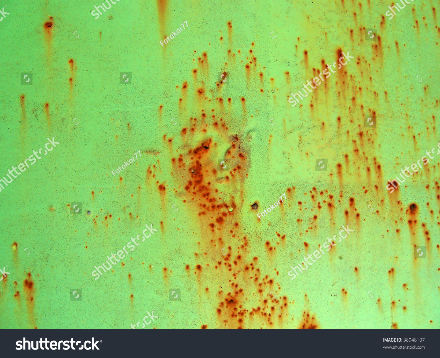 Texture Of An Rusty Metal, Painted In Green Color Stock Photo 38948107 ...