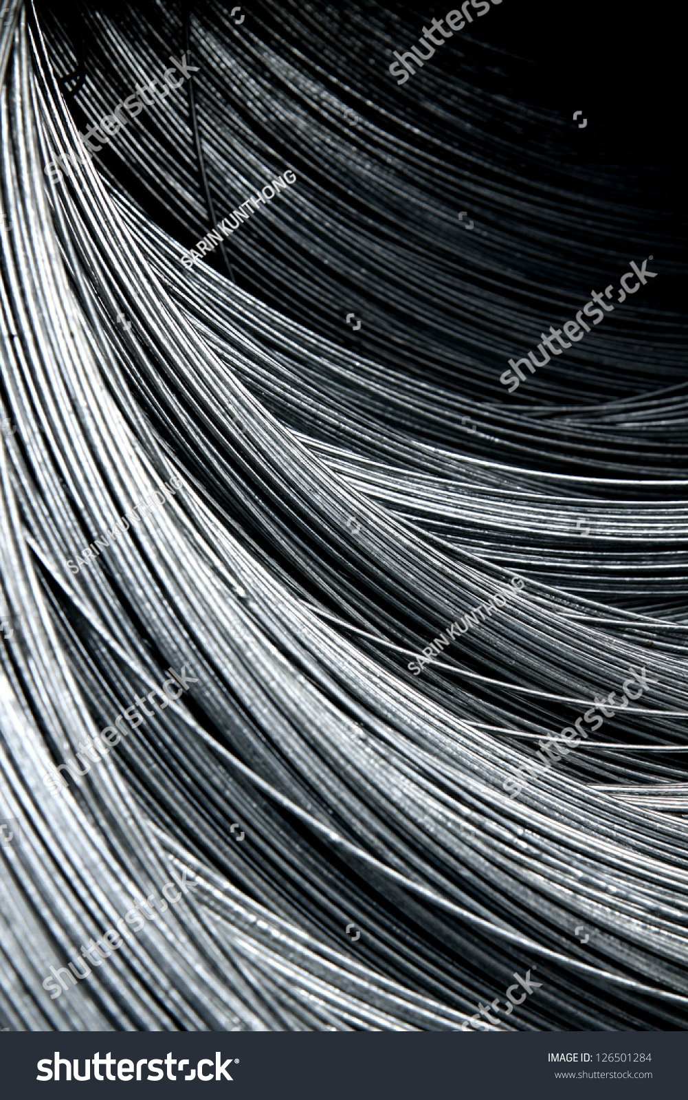 Texture Of Steel Wire In A Coils Stock Photo 126501284 : Shutterstock