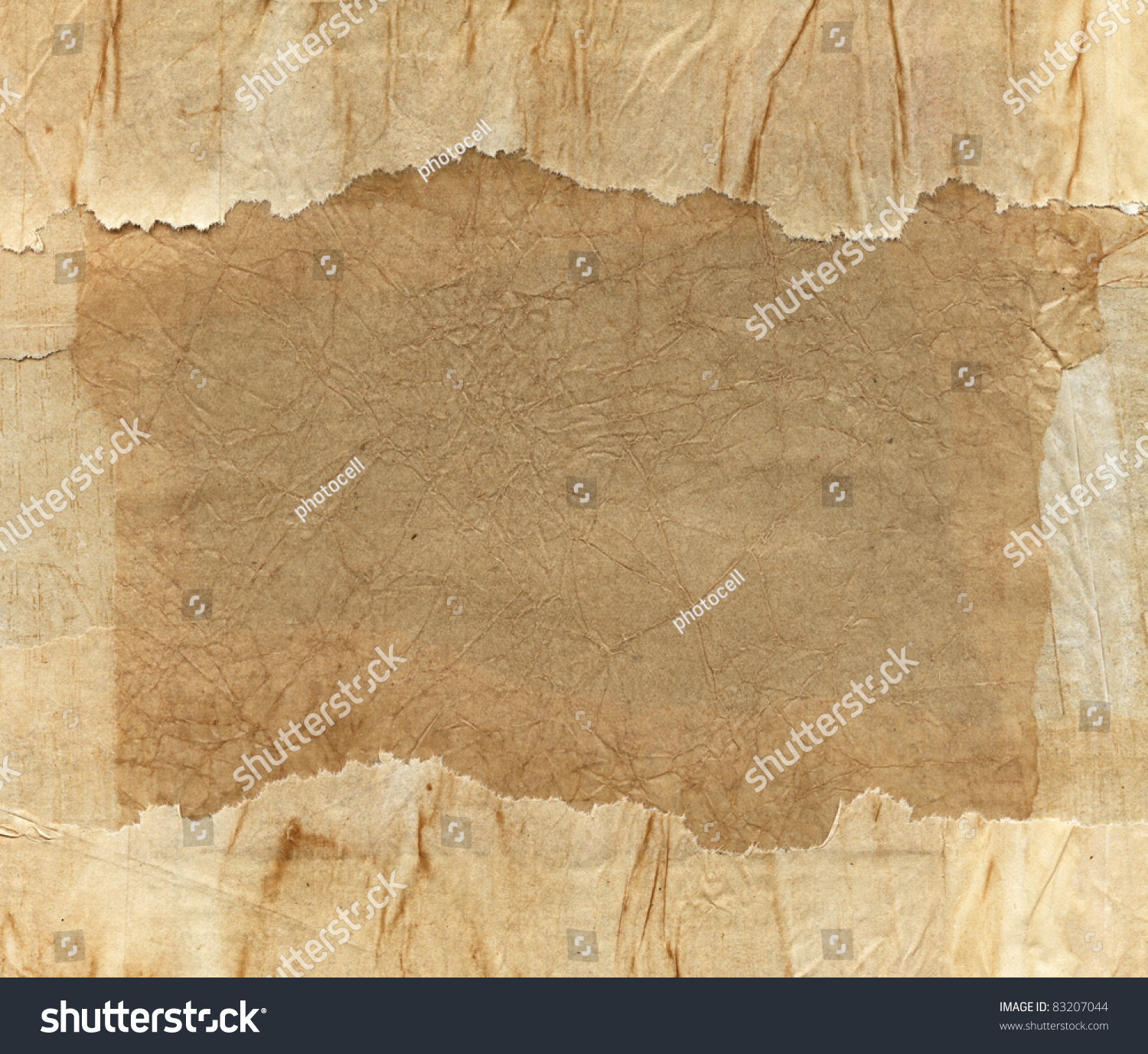 Texture Of The Old, Torn Paper, As Background Stock Photo 83207044 ...