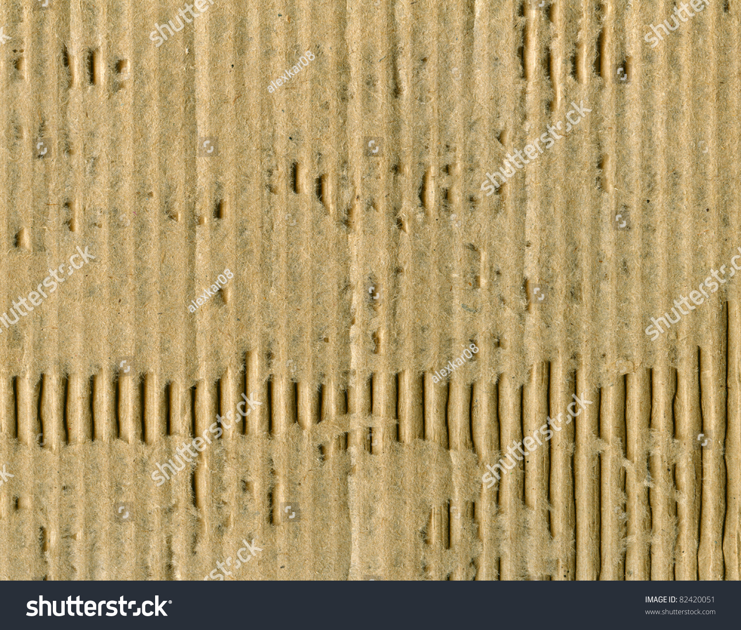 Textured Corrugated Striped Cardboard With Natural Fiber Parts Stock ...